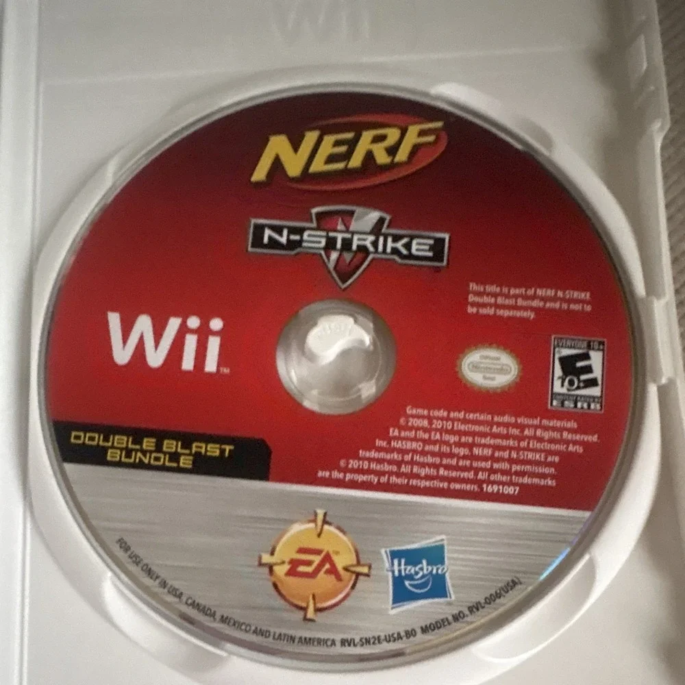 EA Nerf N-Strike Double Blast Bundle Nintendo Wii Shooter E10+ NTSC-U/C